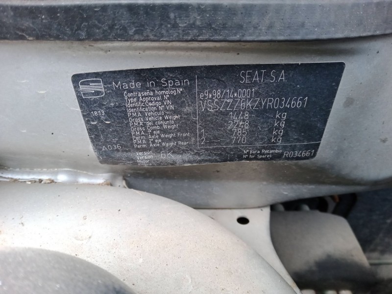 seat ibiza ii (6k1) del año 2000