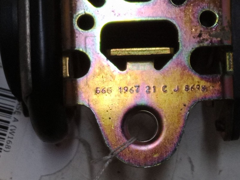 Recambio de cinturon seguridad delantero derecho para mercedes-benz clase a (w168) a 170 cdi (168.008) referencia OEM IAM   