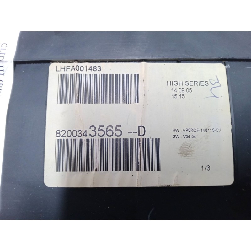 Recambio de cuadro instrumentos para renault clio iii (br0/1, cr0/1) 1.4 16v referencia OEM IAM 8200343565  