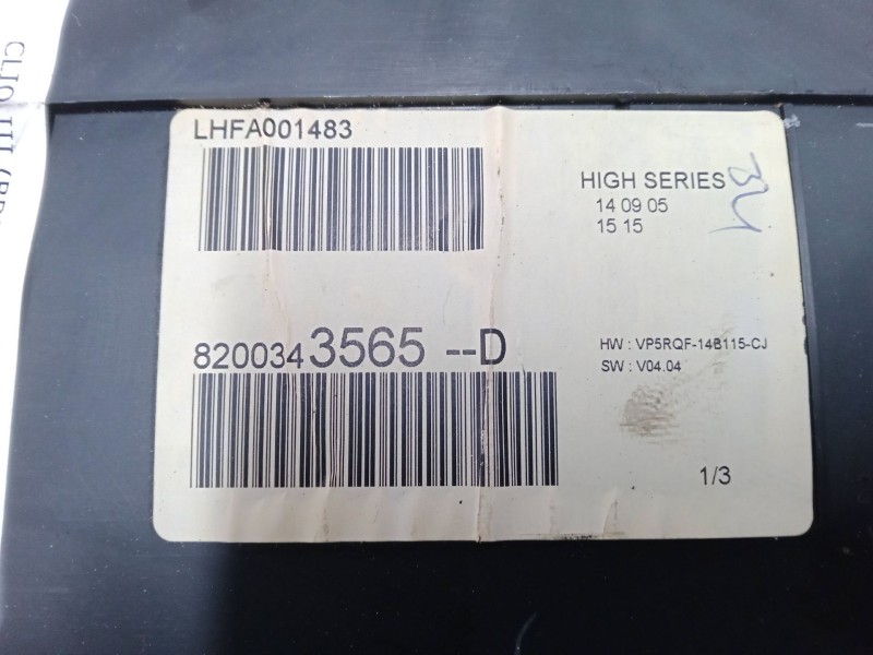 Recambio de cuadro instrumentos para renault clio iii (br0/1, cr0/1) 1.4 16v referencia OEM IAM 8200343565  