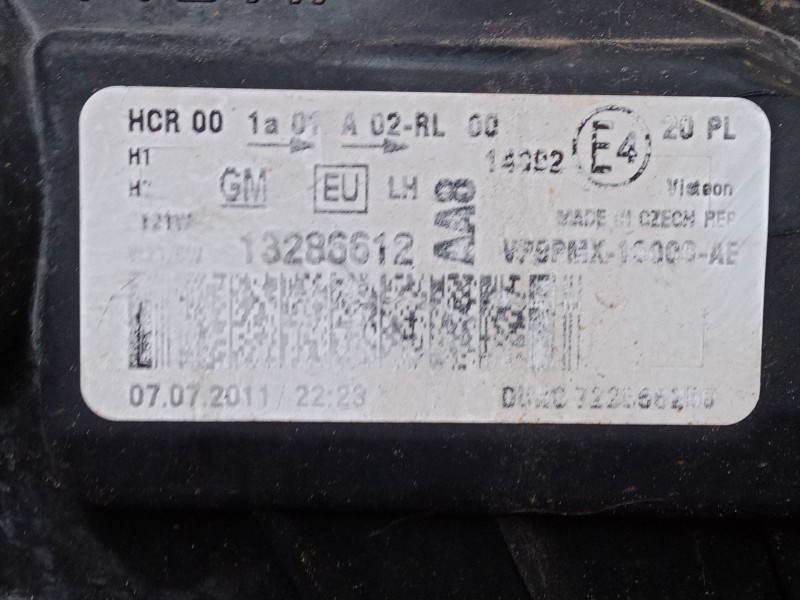 Recambio de faro izquierdo para opel meriva b monospace (s10) 1.4 (75) referencia OEM IAM   