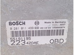 Recambio de centralita motor uce para fiat doblo monospace (119_, 223_) 1.2 (223axa1a) referencia OEM IAM 55191195  0281011499 2