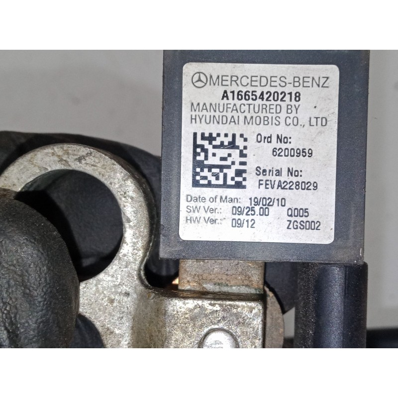 Recambio de sensor de batería borne negativo para mercedes-benz clase e (w212) e 200 cdi / bluetec (212.005, 212.006) referencia