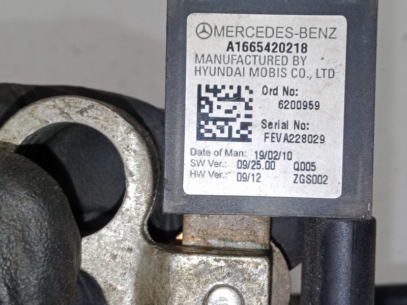 Recambio de sensor de batería borne negativo para mercedes-benz clase e (w212) e 200 cdi / bluetec (212.005, 212.006) referencia