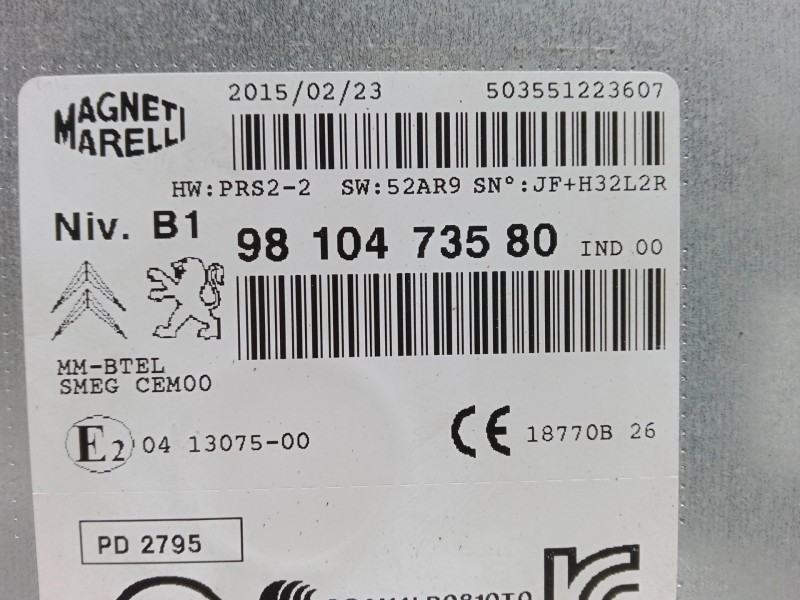 Recambio de radio para citroën c4 cactus 1.2 vti 82 referencia OEM IAM 9810473580  