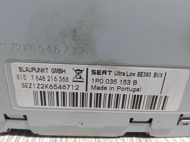 Recambio de radio para seat leon (1p1) 1.9 tdi referencia OEM IAM   
