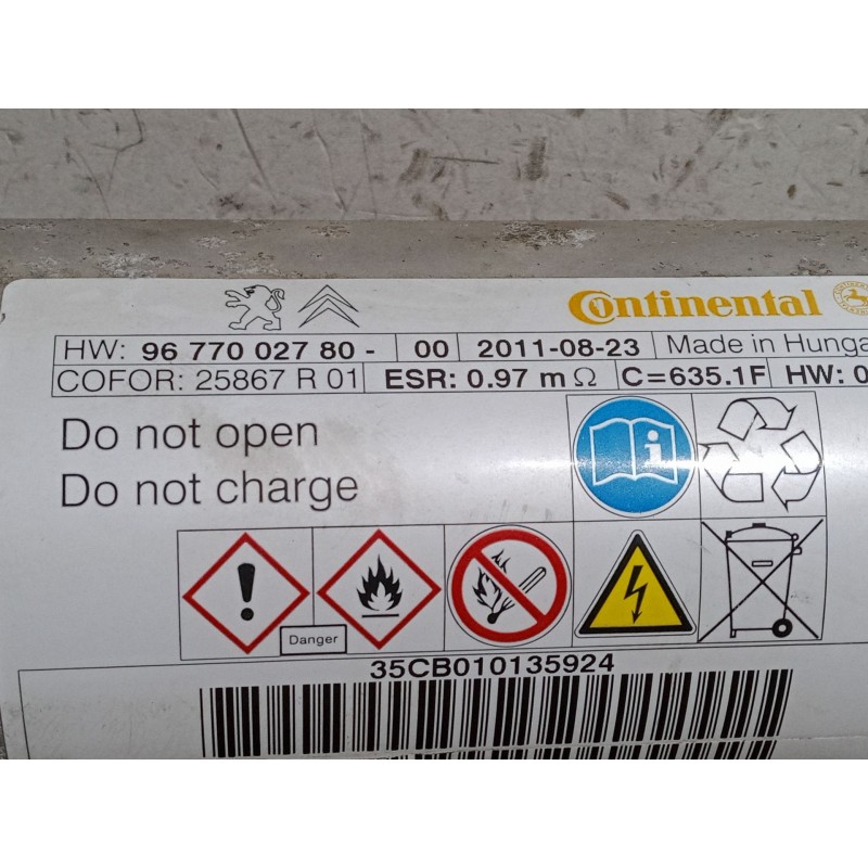 Recambio de condensador star - stop para peugeot 308 i (4a_, 4c_) 1.6 hdi referencia OEM IAM 9677002780  