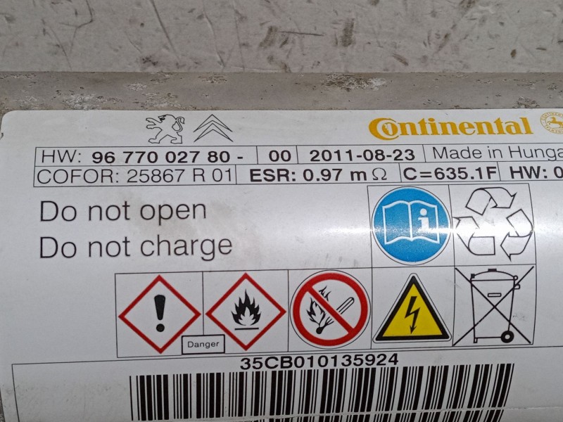 Recambio de condensador star - stop para peugeot 308 i (4a_, 4c_) 1.6 hdi referencia OEM IAM 9677002780  