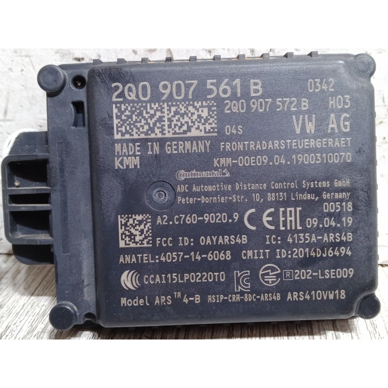 Recambio de sensor distancia acc para seat ibiza v (kj1, kjg) 1.0 tsi referencia OEM IAM 2Q0907561B  2Q0907572B