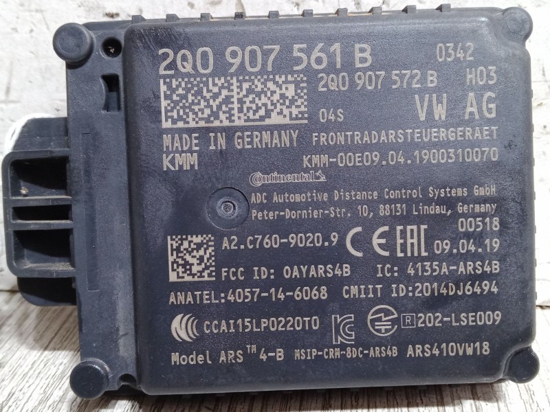 Recambio de sensor distancia acc para seat ibiza v (kj1, kjg) 1.0 tsi referencia OEM IAM 2Q0907561B  2Q0907572B