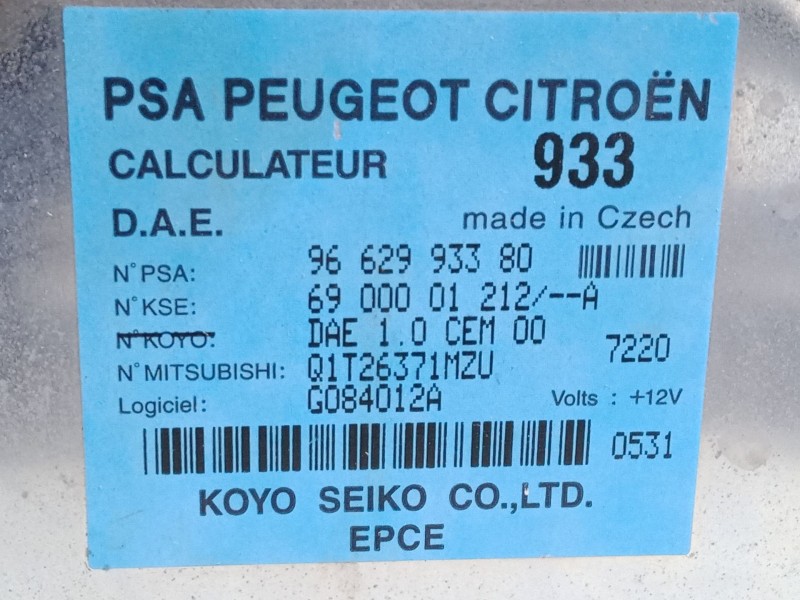 Recambio de calculador para citroën c3 i (fc_, fn_) 1.6 16v referencia OEM IAM 9662993380  6900001212A