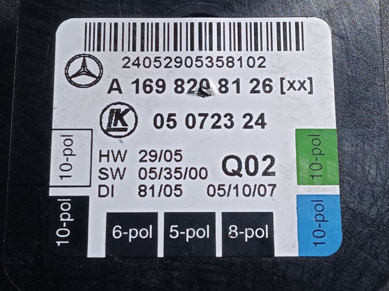 Recambio de modulo control puerta delantera derecha para mercedes-benz clase a (w169) a 150 (169.031, 169.331) referencia OEM IA