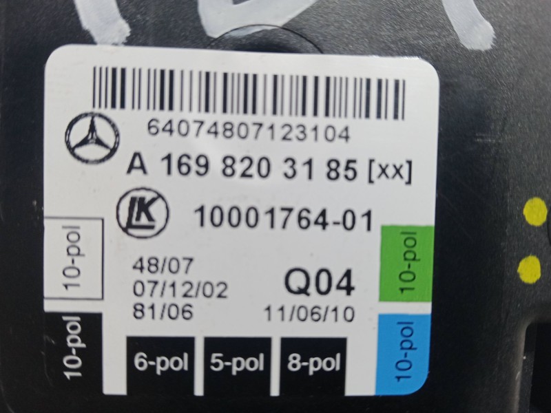 Recambio de centralita cierre trasero izquierdo para mercedes-benz clase b sports tourer (w245) b 160 (245.231) referencia OEM I