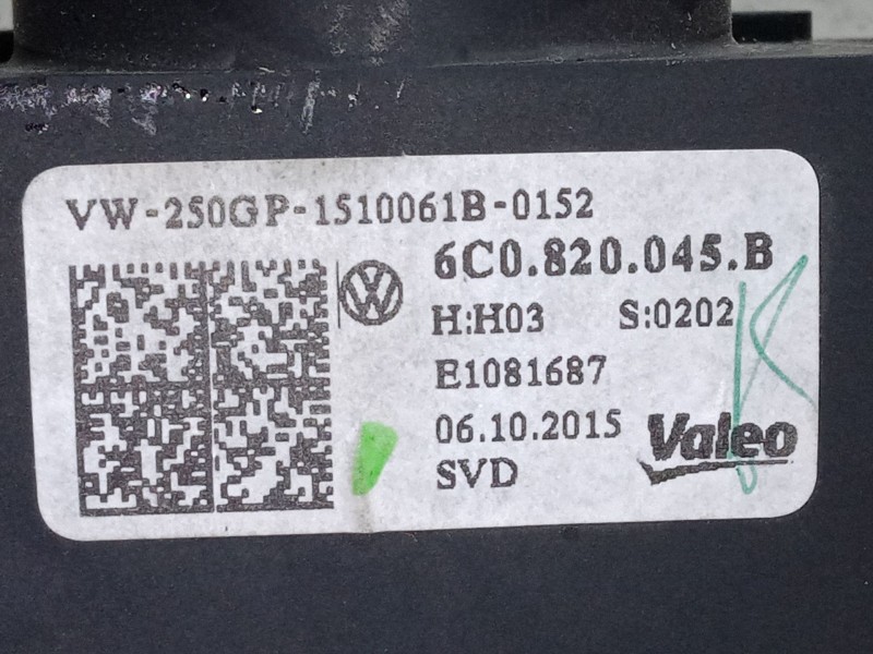 Recambio de mando calefaccion / a/a para volkswagen polo v (6r1, 6c1) 1.0 referencia OEM IAM 6C0820045B  