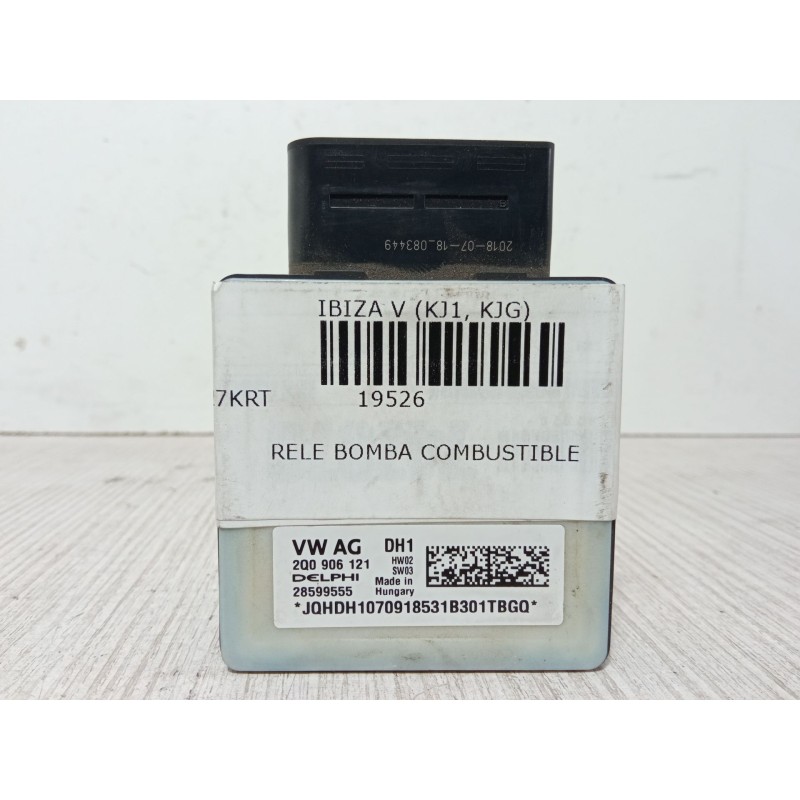Recambio de rele bomba combustible para seat ibiza v (kj1, kjg) 1.6 tdi referencia OEM IAM 2Q0906121 28599555 JQHDH1070918531 B3