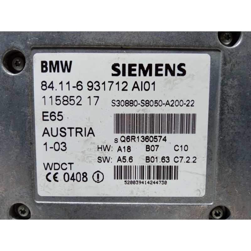 Recambio de modulo electronico entretenimiento para bmw 7 (e65, e66, e67) 735 i, li referencia OEM IAM 84.11-6931712  