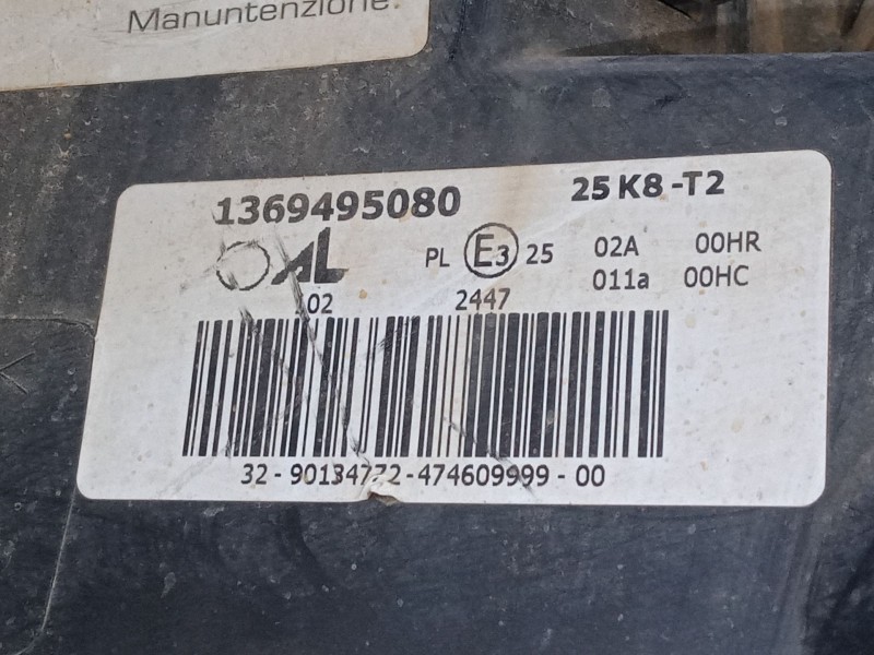 Recambio de faro derecho para peugeot boxer caja/chasis 2.2 hdi 100 referencia OEM IAM 1369495080  