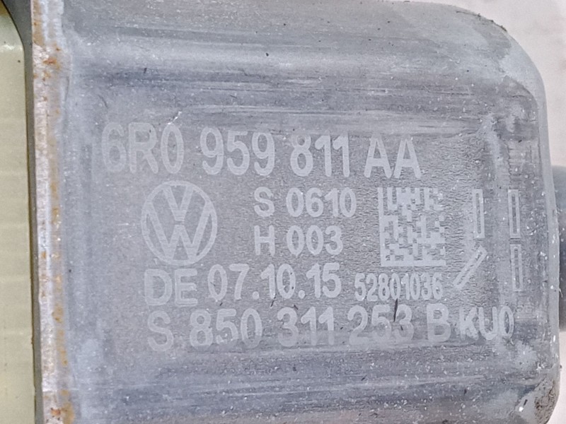 Recambio de elevalunas electrico trasero izquierdo para volkswagen polo v (6r1, 6c1) 1.0 referencia OEM IAM 6R0959811AA  