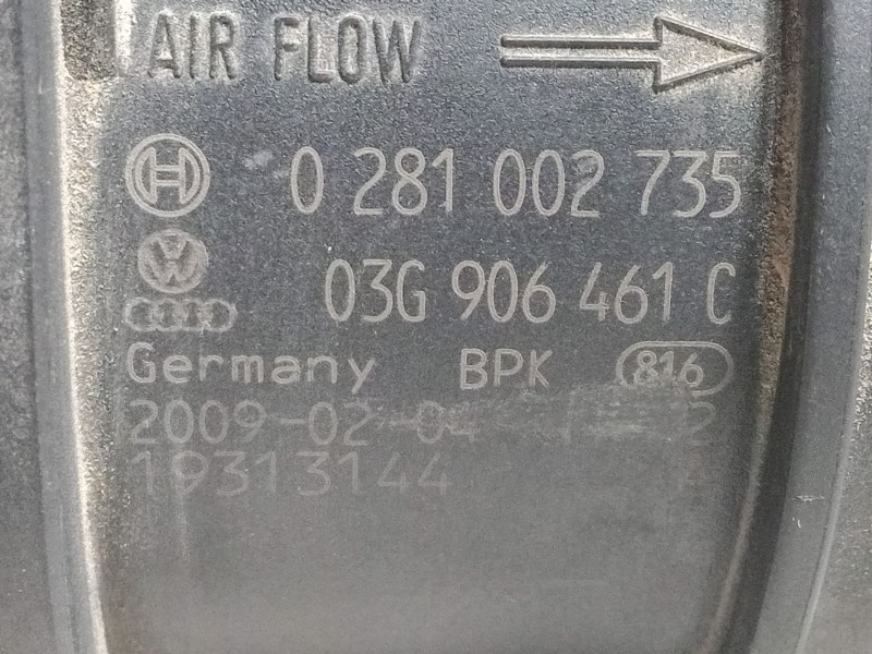 Recambio de caudalimetro para volkswagen tiguan (5n_) 2.0 tdi referencia OEM IAM 03G906461C  0281002735