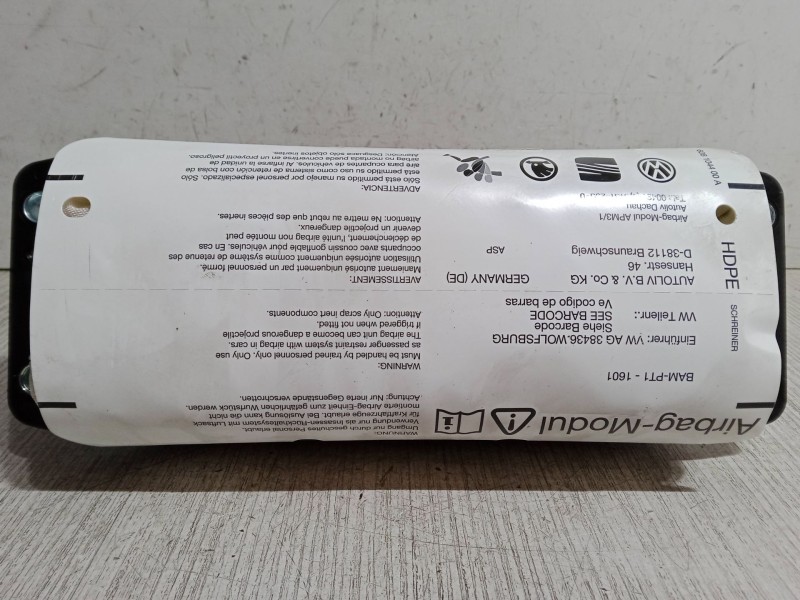 Recambio de airbag delantero derecho para volkswagen tiguan (5n_) 2.0 tdi referencia OEM IAM 1Q0880204  