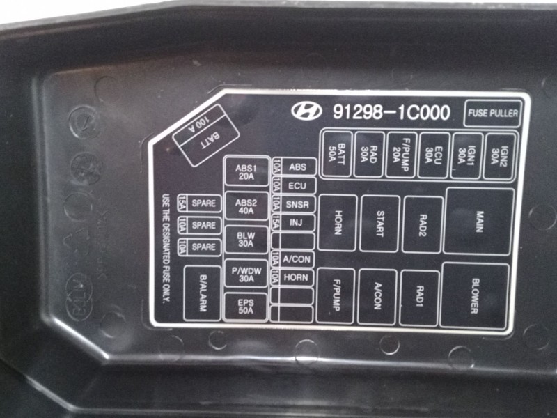 Recambio de caja reles / fusibles para hyundai getz (tb) 1.1 referencia OEM IAM 912401C400  