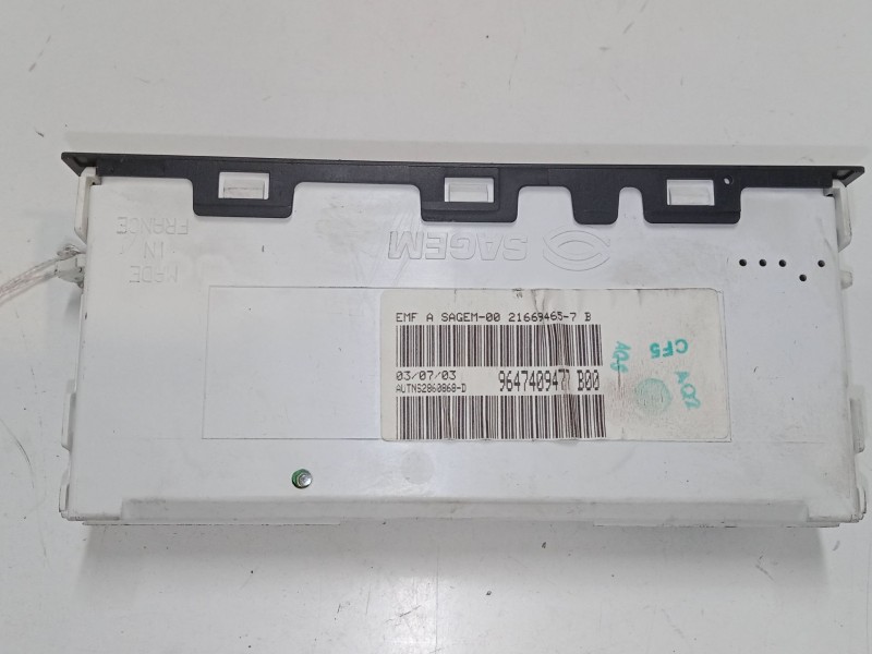 Recambio de pantalla interior reloj para citroën c3 pluriel (hb_) 1.6 referencia OEM IAM 9647409477B00  