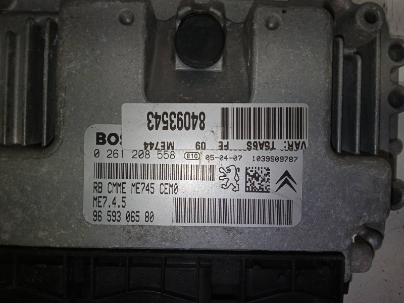 Recambio de centralita motor uce para peugeot 307 (3a/c) 1.6 16v referencia OEM IAM 9659306580  0261208558