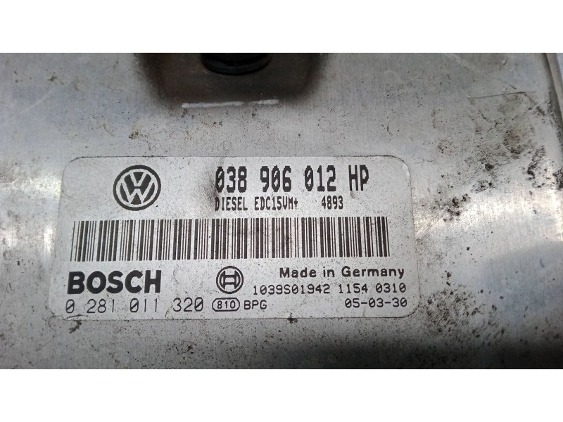 Recambio de centralita motor uce para seat ibiza iii (6l1) 1.9 sdi referencia OEM IAM 038906012HP  