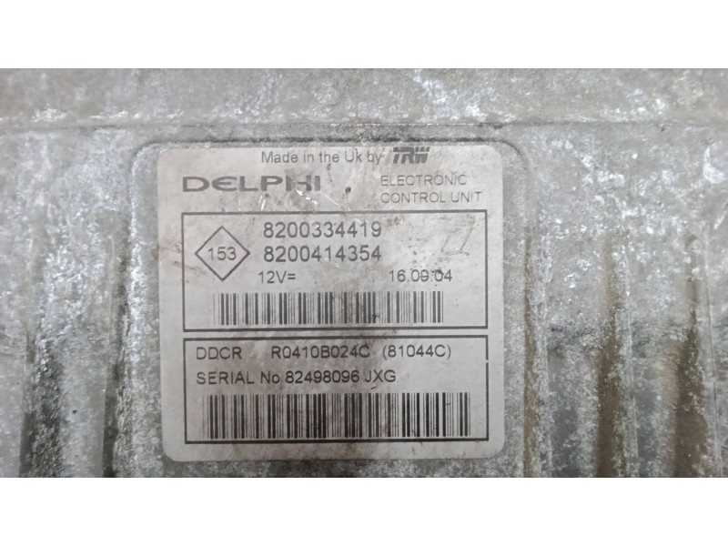 Recambio de centralita motor uce para renault scénic ii (jm0/1_) 1.5 dci (jm02, jm13) referencia OEM IAM 8200334419  