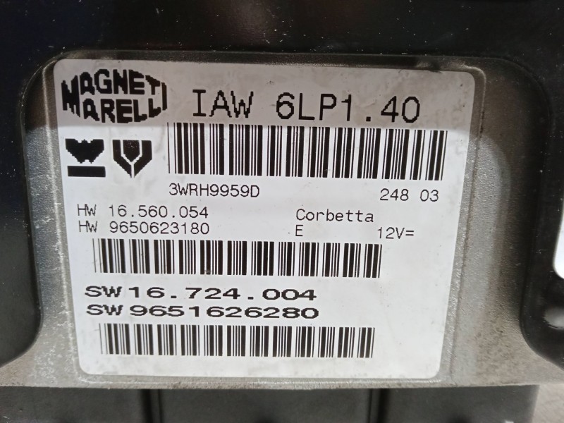 Recambio de centralita motor uce para peugeot 307 cc (3b) 2.0 16v referencia OEM IAM 9650623180  