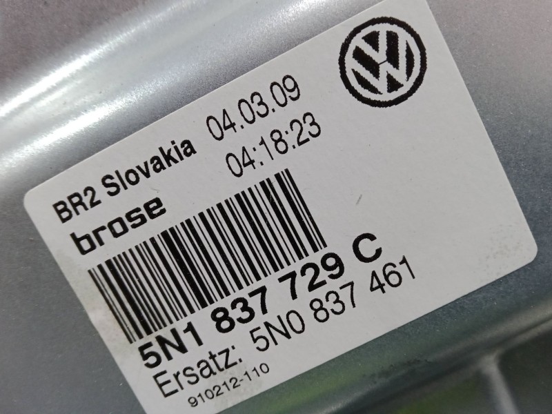 Recambio de elevalunas delantero izquierdo para volkswagen tiguan (5n_) 2.0 tdi referencia OEM IAM 5N0837461  