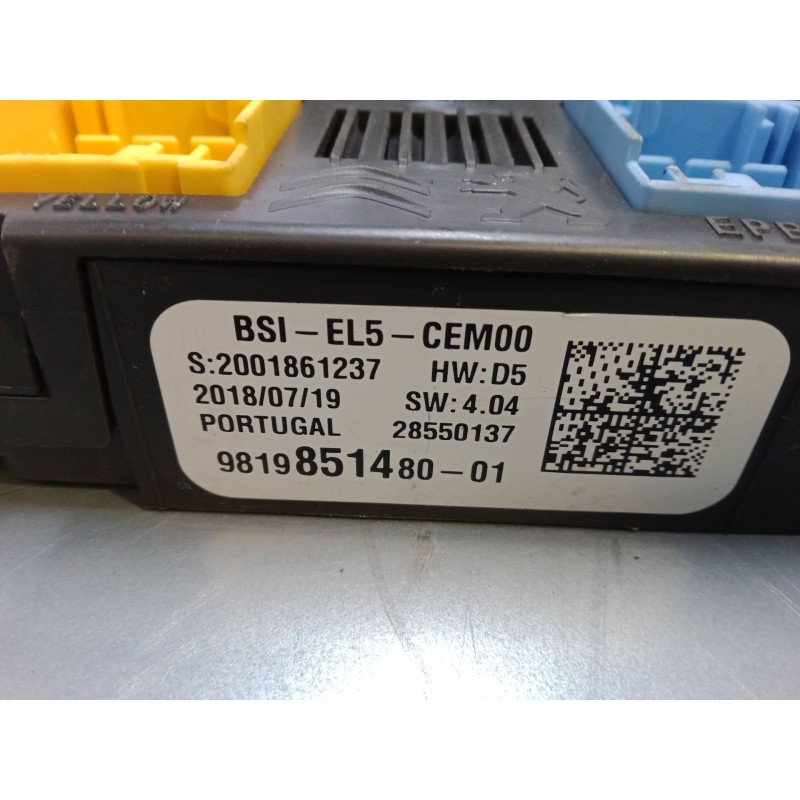 Recambio de bsi para citroën c4 spacetourer (3d_) 1.5 bluehdi 130 referencia OEM IAM 9819851480-01  BSI EL5CEM00