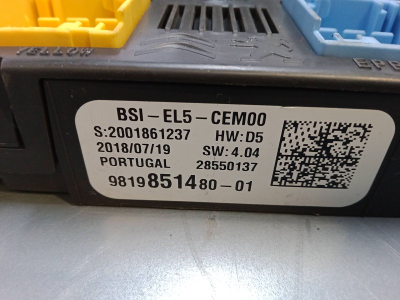 Recambio de bsi para citroën c4 spacetourer (3d_) 1.5 bluehdi 130 referencia OEM IAM 9819851480-01  BSI EL5CEM00