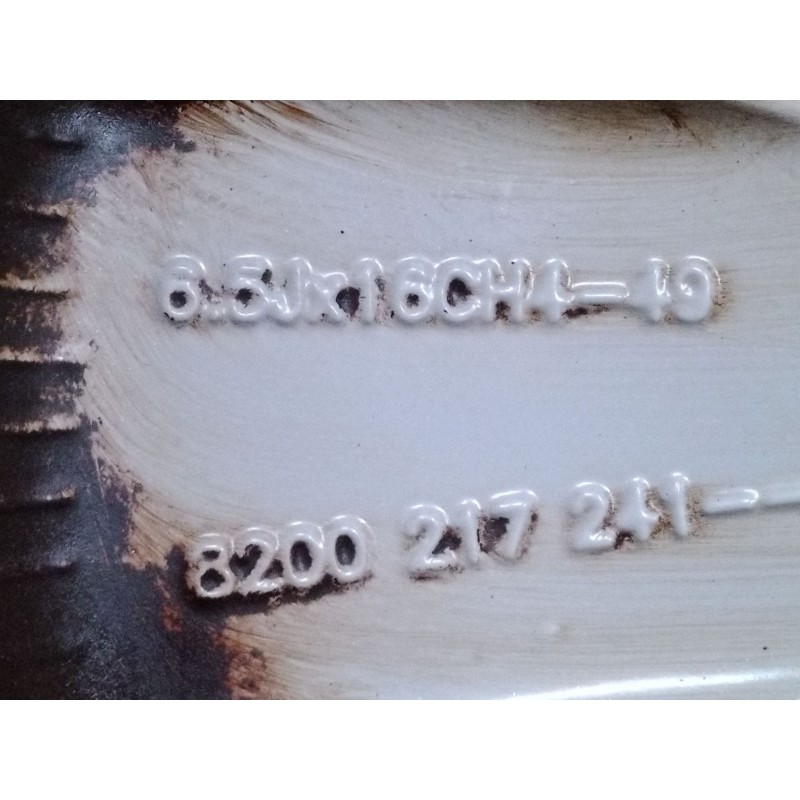 Recambio de llanta aluminio 16´´ para renault scénic ii (jm0/1_) 1.6 16v (jm1r) referencia OEM IAM 6.5Jx16CH4  