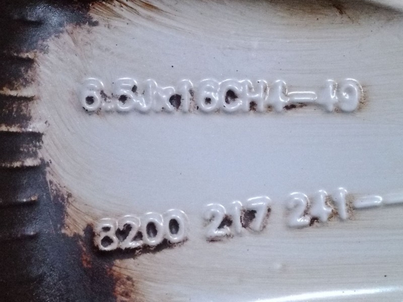 Recambio de llanta aluminio 16´´ para renault scénic ii (jm0/1_) 1.6 16v (jm1r) referencia OEM IAM 6.5Jx16CH4  