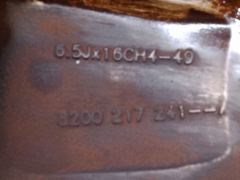 Recambio de llanta aluminio 16´´ para renault scénic ii (jm0/1_) 1.6 16v (jm1r) referencia OEM IAM 6.5Jx16CH4  