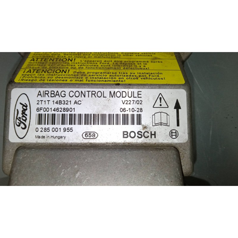 Recambio de centralita airbag para ford transit connect (p65_, p70_, p80_) 1.8 tdci referencia OEM IAM 6F0015628901  