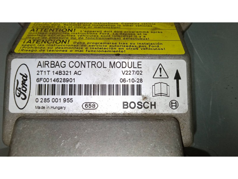 Recambio de centralita airbag para ford transit connect (p65_, p70_, p80_) 1.8 tdci referencia OEM IAM 6F0015628901   Recambio de centralita airbag para ford transit connect (p65_, p70_, p80_) 1.8 tdci referencia OEM IAM 6F0015628901