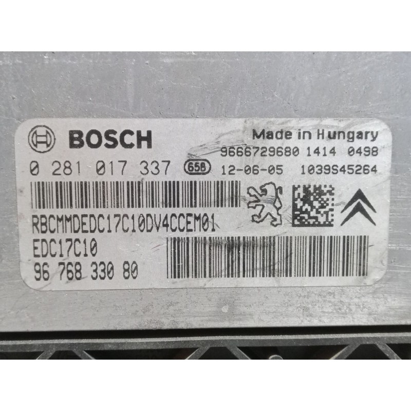 Recambio de centralita motor uce para citroën c3 ii (sc_) 1.4 hdi 70 (sc8hzc, sc8hr0, sc8hp4) referencia OEM IAM 9676833080  028