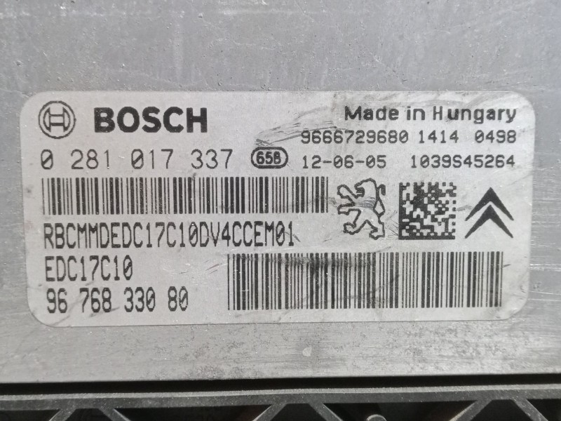 Recambio de centralita motor uce para citroën c3 ii (sc_) 1.4 hdi 70 (sc8hzc, sc8hr0, sc8hp4) referencia OEM IAM 9676833080  028