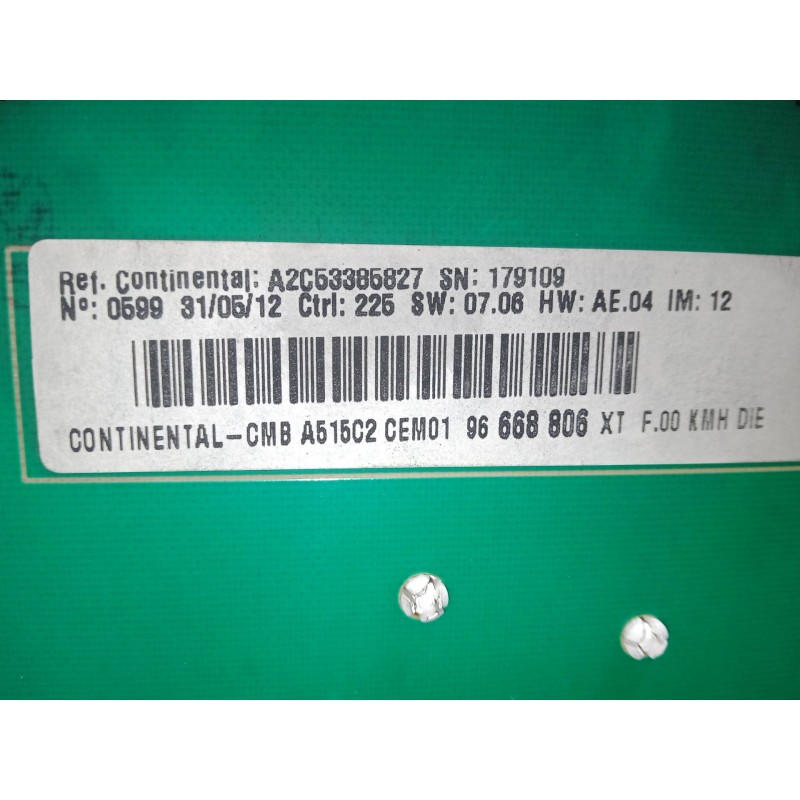 Recambio de cuadro instrumentos para citroën c3 ii (sc_) 1.4 hdi 70 (sc8hzc, sc8hr0, sc8hp4) referencia OEM IAM 96668806  