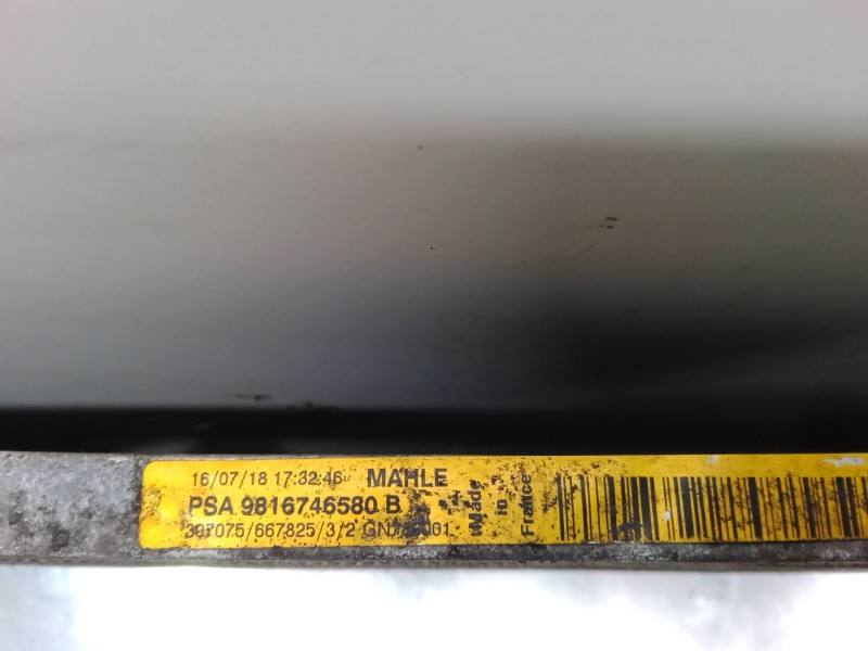 Recambio de radiador a/a /condensador para citroën c4 spacetourer (3d_) 1.5 bluehdi 130 referencia OEM IAM 9816746580B  