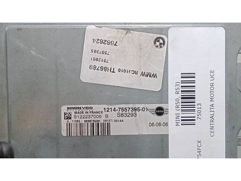 Recambio de centralita motor uce para mini mini (r50, r53) cooper referencia OEM IAM 1214755739501  S122237006B