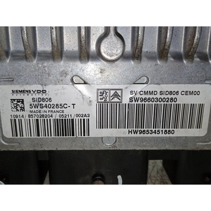 Recambio de centralita motor uce para citroën c3 i (fc_, fn_) 1.4 hdi referencia OEM IAM 9660300280 SID806 5WS40285C-T HW 965345