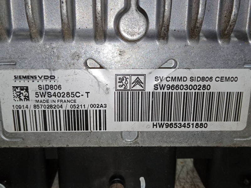 Recambio de centralita motor uce para citroën c3 i (fc_, fn_) 1.4 hdi referencia OEM IAM 9660300280 SID806 5WS40285C-T HW 965345