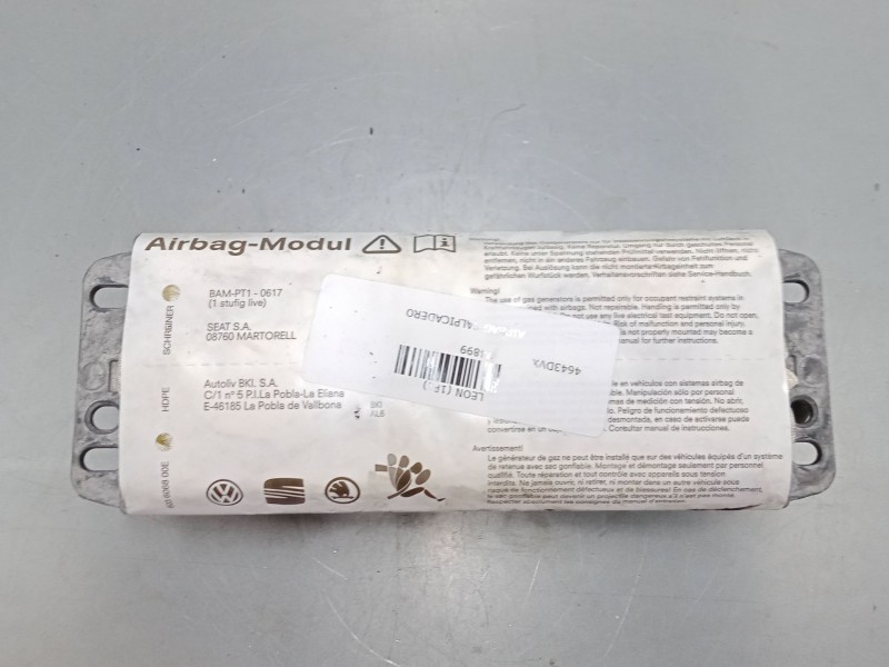 Recambio de airbag salpicadero para seat leon (1p1) 1.6 referencia OEM IAM 1P0880204  