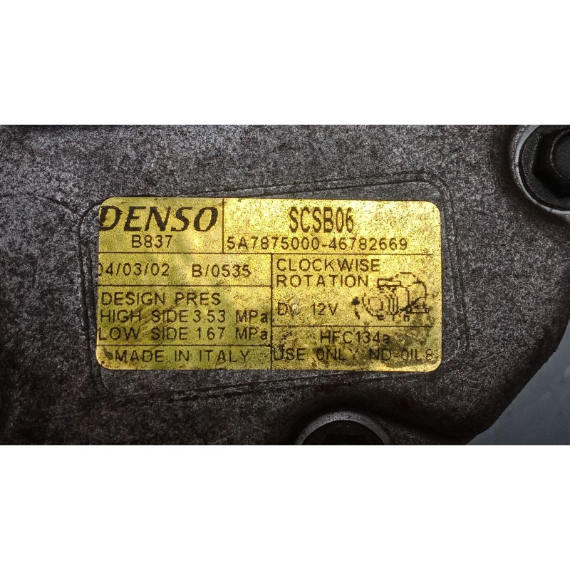 Recambio de compresor a/a para fiat punto (188_) 1.2 60 (188.030, .050, .130, .150, .230, .250) referencia OEM IAM 5A7875000-467