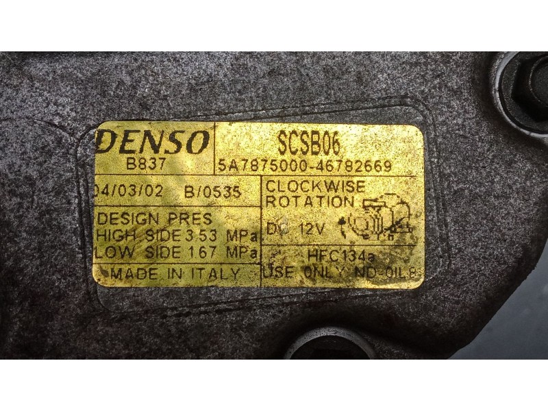 Recambio de compresor a/a para fiat punto (188_) 1.2 60 (188.030, .050, .130, .150, .230, .250) referencia OEM IAM 5A7875000-467