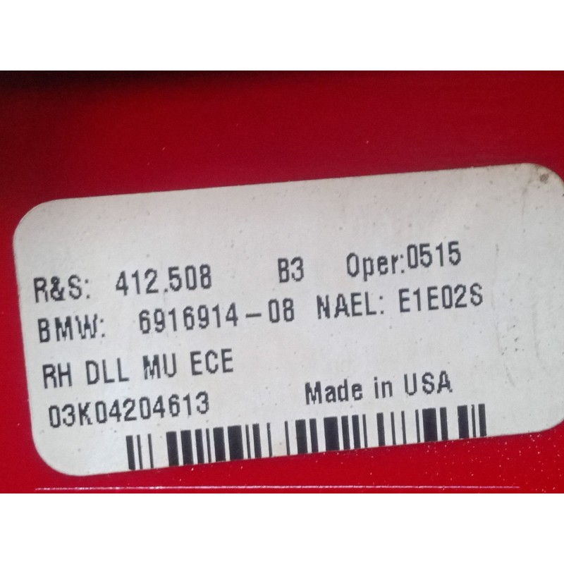 Recambio de piloto trasero porton derecho para bmw x5 (e53) 3.0 d referencia OEM IAM 03K04204613 R&S:412.508 6916914