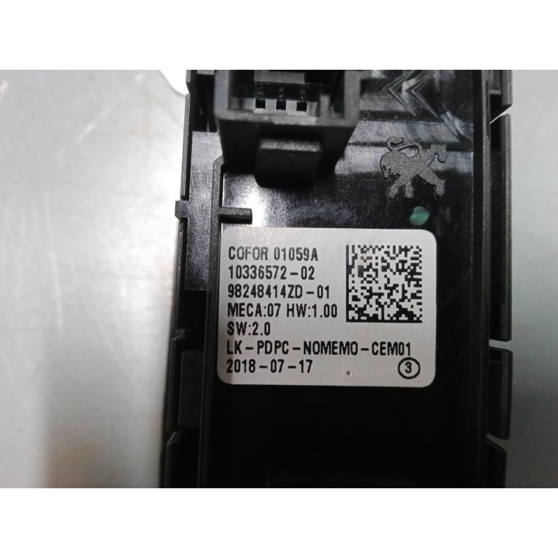 Recambio de mando elevalunas delantero izquierdo para citroën c4 spacetourer (3d_) 1.5 bluehdi 130 referencia OEM IAM 96788281ZD